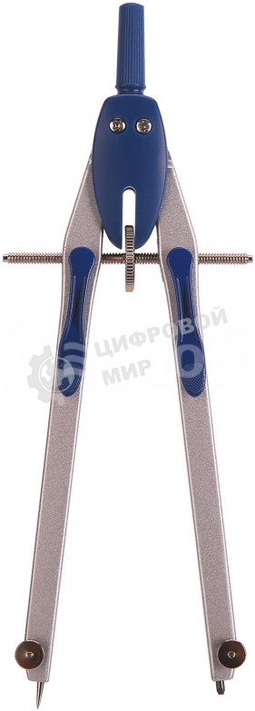 Циркуль Deli Accuro EG30994, корпус синий, металл, в комплекте: грифель