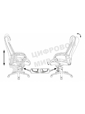 Кресло Бюрократ T-9924SL черный, кожа