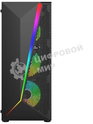 Компьютерный корпус Bloody BD-CC106F черный без БП ATX 4x120мм 1xUSB 2.0 1xUSB 3.0 audio bott PSU