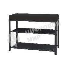 Банкетка ЗМИ Торонто 23S каркас графит,сиденье серый БТ23СГрС