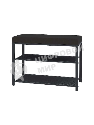 Банкетка ЗМИ Торонто 23S каркас графит,сиденье серый БТ23СГрС