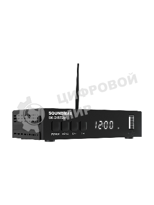 Приставка для цифрового ТВ SoundMax SM-DVBT284 черный, DVB-T2, DVB-T, DVB-C, HDMI, USB 2.0 х2