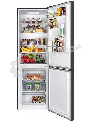 Холодильник Maunfeld MFF185SFSB черный мат. двухкамерный 211/104л морозилка снизу