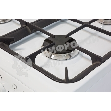 Плита газовая De Luxe 506040.01Г (КР) ЧР белый, конфорок 4 шт, духовка 60 л, 50 см x 85 см x 60 см