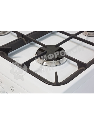 Плита газовая De Luxe 506040.01Г (КР) ЧР белый, конфорок 4 шт, духовка 60 л, 50 см x 85 см x 60 см