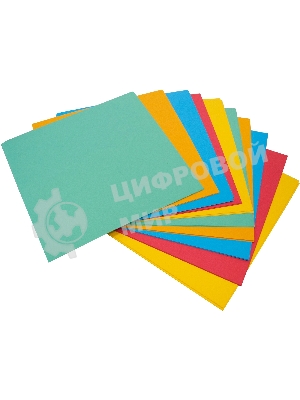 Бумага цветная Silwerhof для оригами и аппликации тонированная 100л. 10цв. Create 80г/м2 210х210мм
