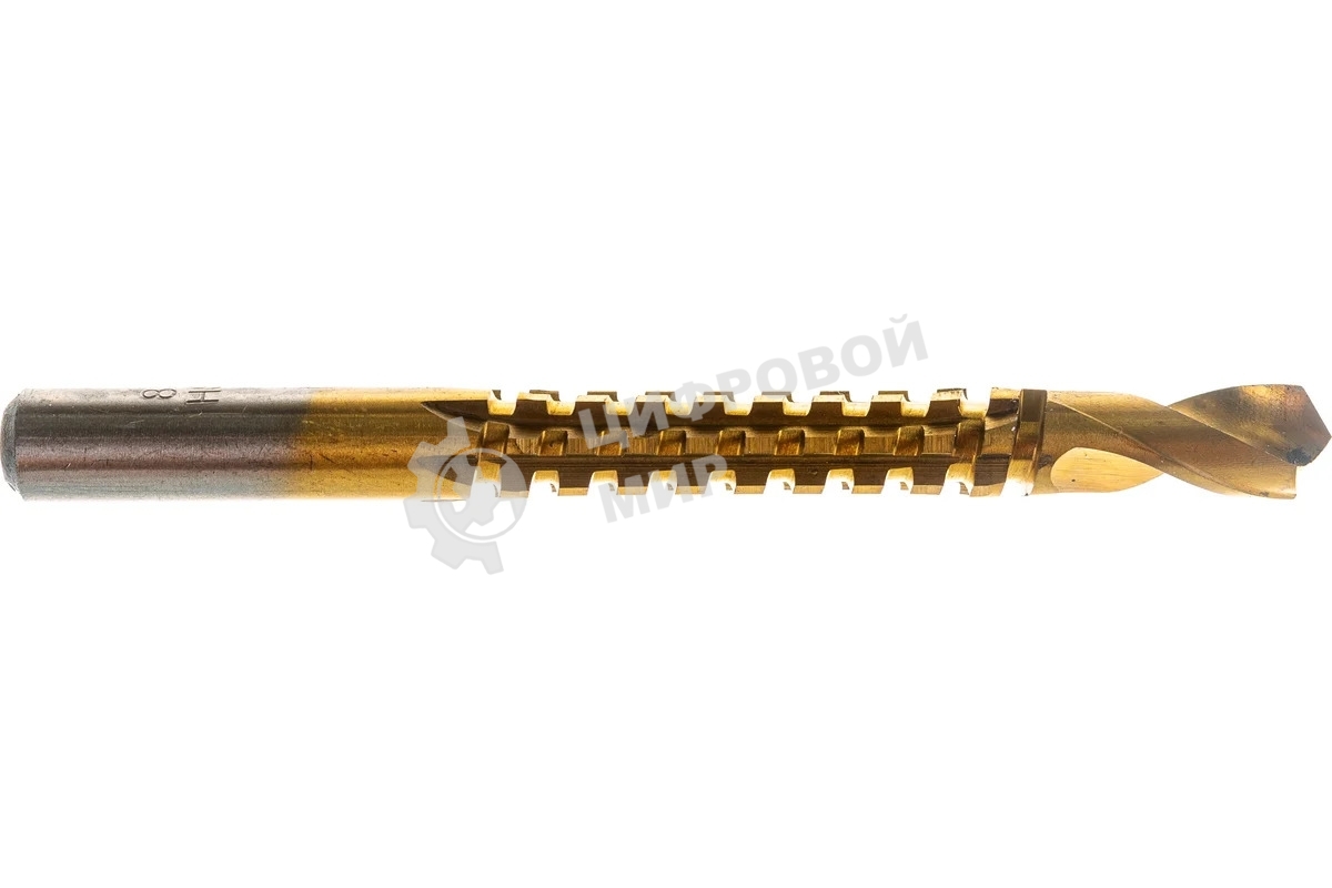 Сверло-фреза универсальное титановое покрытие FIT 8 мм