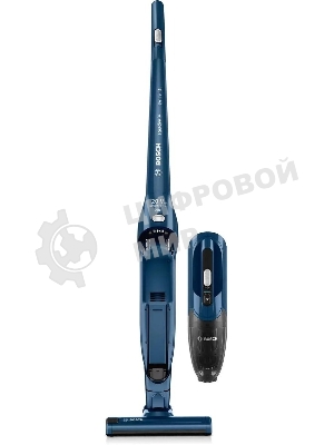 Пылесос вертикальный Bosch BCHF 2MX20 синий, питание от аккумулятора, 150 Вт, уборка сухая, пылесборник 0.4 л