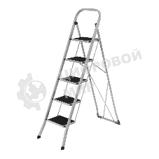 Стремянка стальная Сибртех, 5 широких ступеней 20х30 см с полимерным покрытием