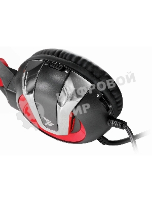 Гарнитура Crown CMGH-3000 чёрный/красный, проводная, подсветка