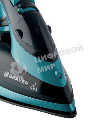 Утюг BRAYER BR4019 голубой/черный, 2400 Вт, 25 г/мин, 140 г/мин, 320 мл