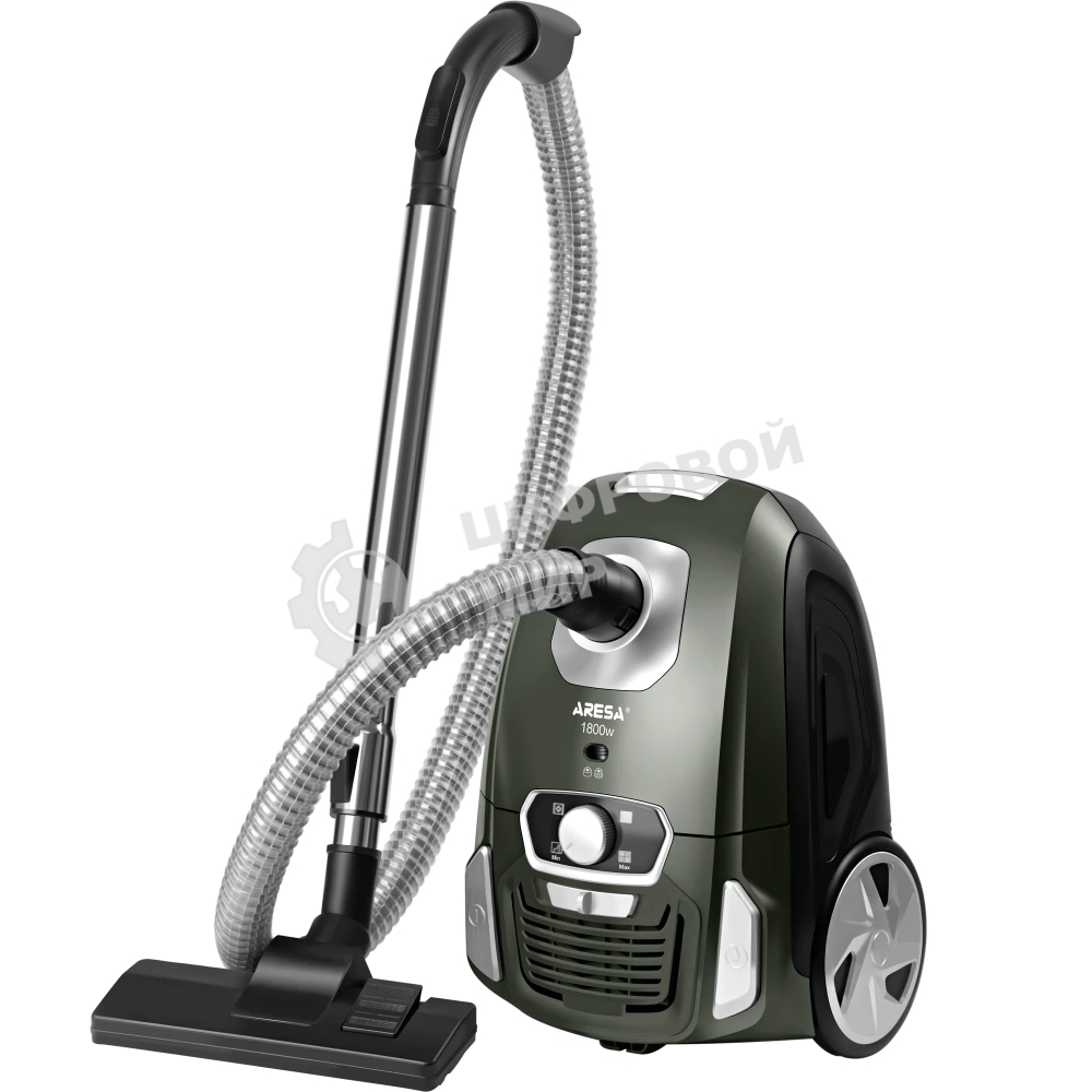 Пылесос Aresa AR-2402 зеленый, 380/1800 Вт, уборка сухая, пылесборник мешок 3,5 л