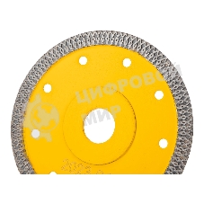 Диск алмазный отрезной Denzel 125 х 22,2мм, сплошной, супертонкий, горячий пресс, сухой/мокрый рез