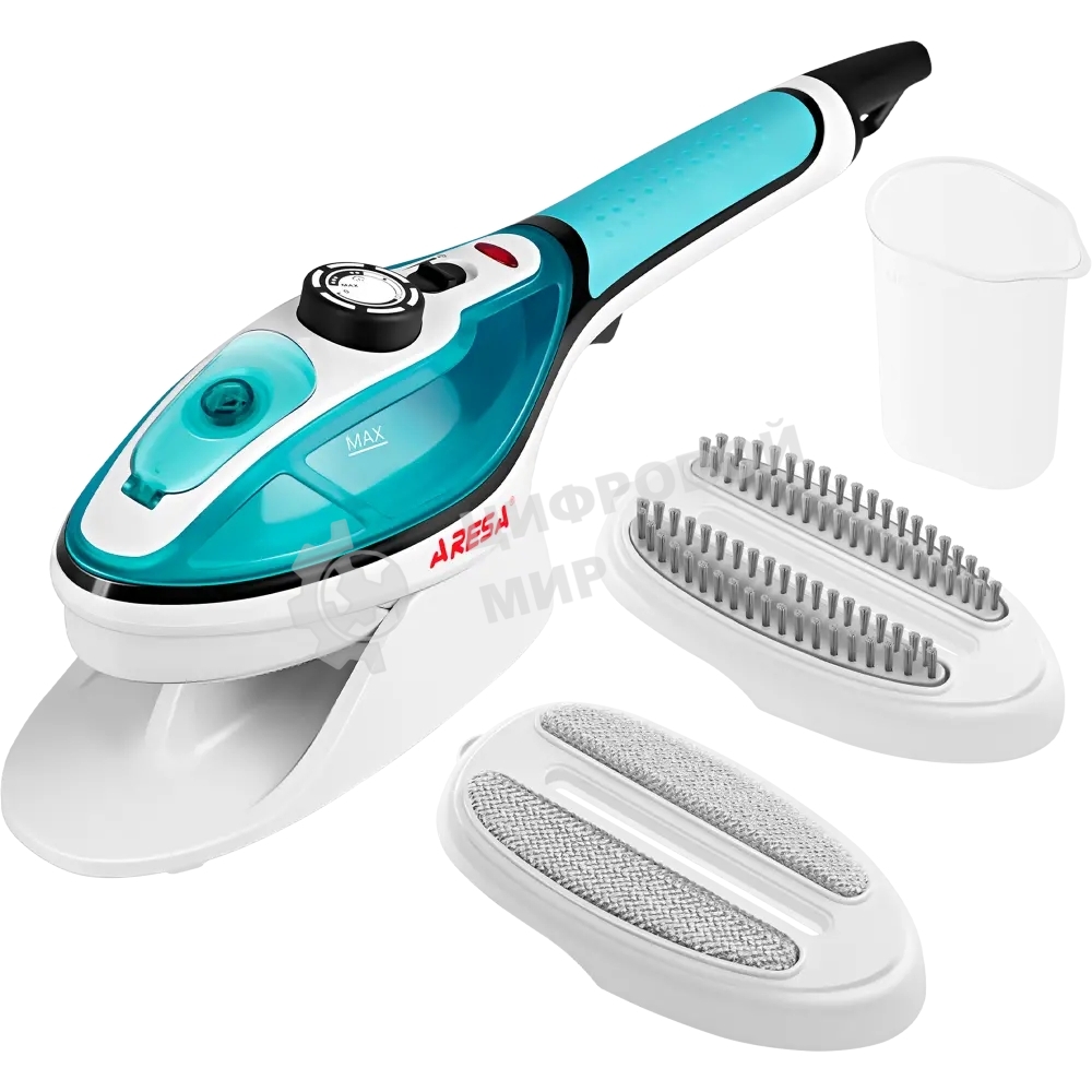 Отпариватель Aresa AR-2304 бирюзовый, 1000 Вт, 25 г/мин, 90 мл