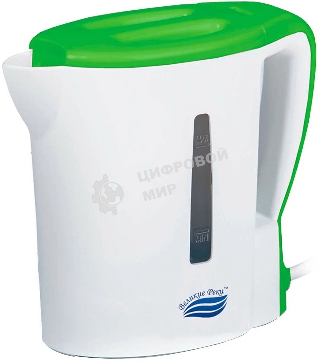 Чайник электрический Великие Реки Мая-1 бело-салатовый