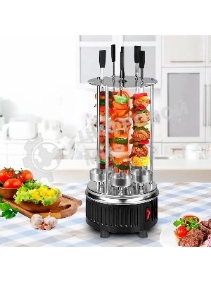 Шашлычница электрическая Kitfort KT-1405 1000Вт серебристый