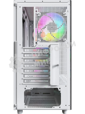 Компьютерный корпус Montech XR Wood белый без БП ATX 3x120мм 2xUSB3.0 audio bott PSU