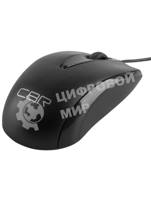 Мышь проводная CBR CM 124 черный, 1000 dpi, USB, кнопки - 3