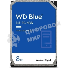 Жесткий диск WD SATA-III 8Tb WD80EAAZ Desktop Blue (5640rpm) 256Mb 3.5