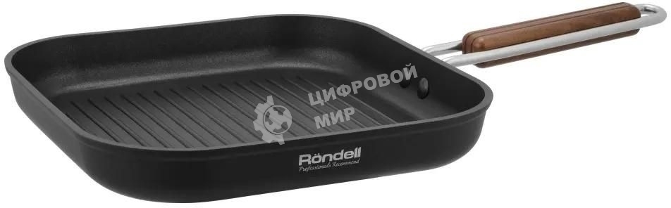 Сковорода-гриль Rondell Fjord RDA-1798, 26 см, без крышки, черный