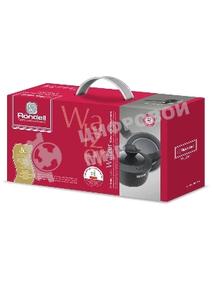 Ковш Rondell Walzer RDA-764, 1.3л, 16см, с крышкой, черный