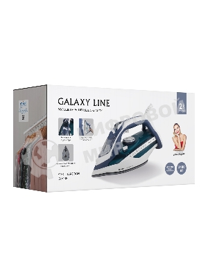 Утюг Galaxy Line GL 6138 бирюзовый, 3400 Вт, 80 г/мин, 240 г/мин, 450 мл
