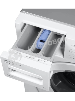 Встраиваемая стиральная машина HOMSair WMB1486WH белый, загрузка фронтальная 8 кг, 6 кг - сушка, 1400 об/мин, класс: A