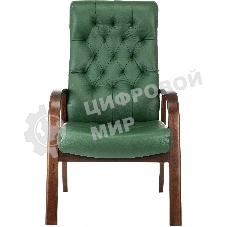 Кресло Бюрократ T-9928WALNUT-CF зеленый, кожа