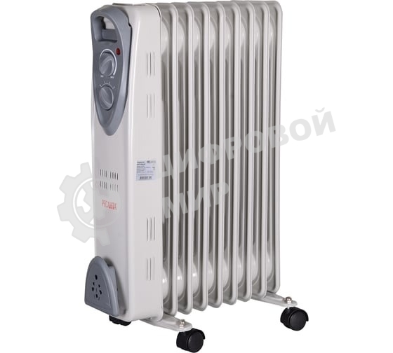 Обогреватель масляный Ресанта ОМ- 9Н (9 секций), белый, 2000 Вт, 20 м2, термостат 67/3/8