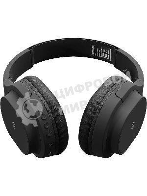 Беспроводные/проводные наушники Digma BT-18 черный, накладные, Bluetooth + проводной, складная конструкция, до 10 ч