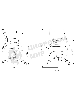 Кресло Бюрократ CH-W695NLT TW-06A TW-13A розовый, сетка/ткань, 120 кг, механизм качания
