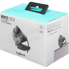 Веб-камера Logitech Brio 300 1920x1080, 30 кадр/с, USB Type-C, микрофон (шумоподавление), автоматическая фокусировка, автоосвещение, универсальное крепление