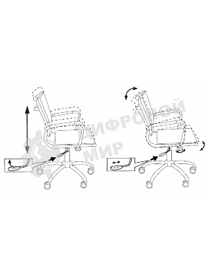 Кресло Бюрократ CH-993-Low/Red красный, экокожа