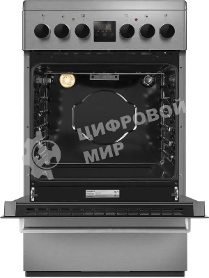 Плита электрическая Maunfeld MEC55CS08D серебристый, конфорок 4 шт, духовка 60 л, 50 см x 85 см x 60 см