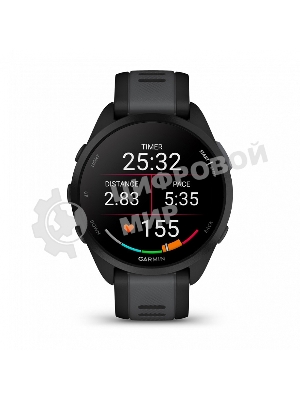 Смарт-часы Garmin Forerunner 165 черный, серый ремешок 43мм