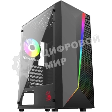 Компьютерный корпус Bloody BD-CC106F черный без БП ATX 4x120мм 1xUSB 2.0 1xUSB 3.0 audio bott PSU