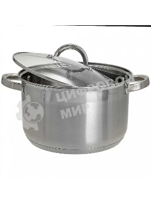 Кастрюля WEBBER BE-114/2 6,6 л, 24 см, нержавеющая сталь, индукция, с крышкой