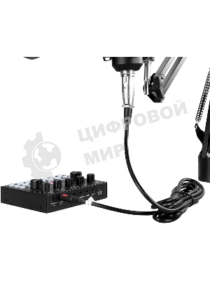 Микрофон проводной Оклик SM-600G 2.5м черный