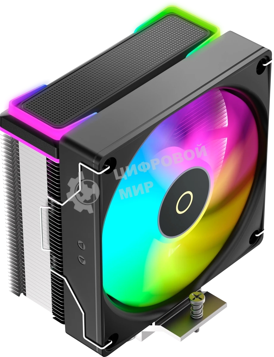 Кулер для процессора Ocypus Delta A40 SE BK ARGB, 120мм ARGB FAN, Top ARGB Panel, 4 HEAT PIPES, 4-PIN PWM, 800-1800 RPM, 31DBA, HYDRO BEARING, LGA115X/1200/1700/18XX, AM4/AM5