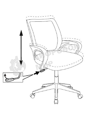 Кресло Бюрократ CH-W695NLT TW-06A TW-13A розовый, сетка/ткань, 120 кг, механизм качания