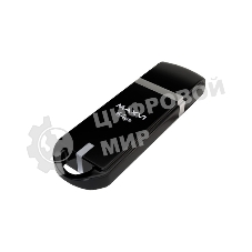Флешка USB R/W Maxvi P3 64Gb USB 2.0 black, монолит с колпачком, ABS пластик