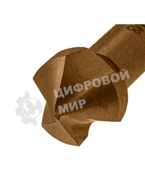 Зенковка конусная Denzel под М8, HSS, по металлу, цилиндрический хвостовик