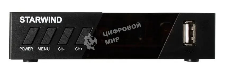 Приставка для цифрового ТВ Starwind CT-140 черный, DVB-T2, DVB-T, DVB-C, HDMI, USB 2.0 х2