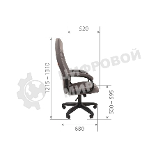 Кресло офисное Chairman Home 951 ткань Т-55 серый