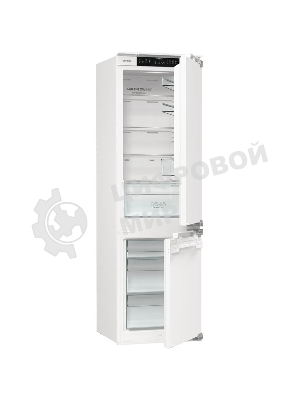 Встраиваемый холодильник Gorenje NRKI517142, полезный объем 243 л, электронное управление, цифровой дисплей, автоматическое размораживание No Frost, быстрое замораживание, интенсивное охлаждение, зона свежести с контролем влажности, слайдерное крепление, энергоэффективность А+