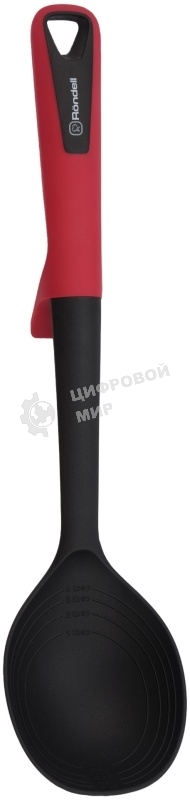 Ложка для первых/вторых блюд Rondell Craft RD-1870 черный/красный упак.: картонная подложка