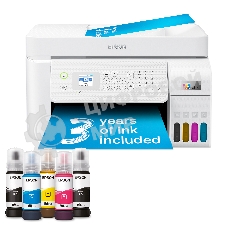 МФУ струйное Epson EcoTank L5296 (C11CJ65411) белый, A4, ч/б печ. 33стр/мин., цв. печ. 15стр/мин., 5760x1440 DPI, 2400х1200 DPI, USB, Ethernet, Wi-Fi