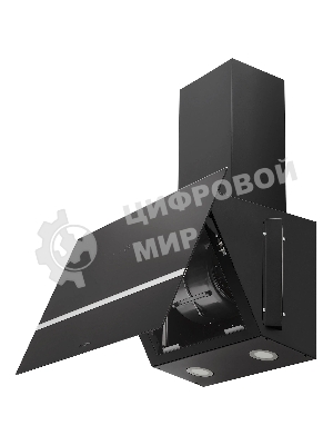 Вытяжка наклонная KRONA Bruna 600 S черный/серебристый, 59.5 см, 1300 куб. м/ч, 56 дБ