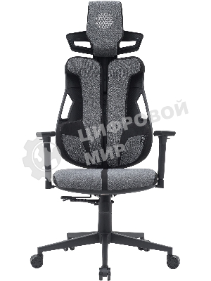 Кресло Cactus CS-CHR-DUO-GYBK серый, экокожа