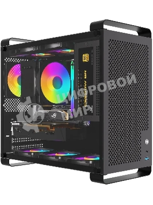 Компьютерный корпус Accord ACC-GCUB4 черный без БП mATX 1x92мм 1xUSB 3.0 1xUSB3.1 audio